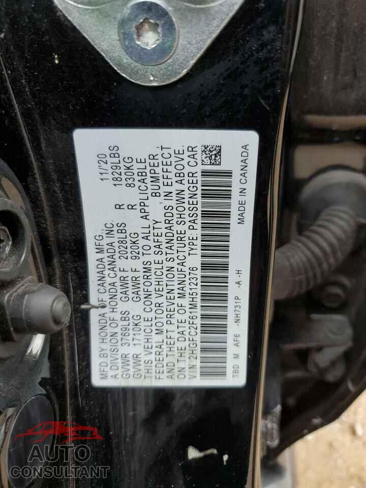 HONDA CIVIC 2021 - 2HGFC2F61MH512376