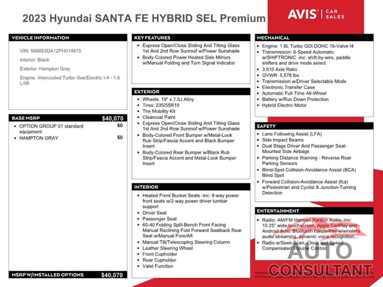 HYUNDAI SANTA FE 2023 - 5NMS3DA12PH014815