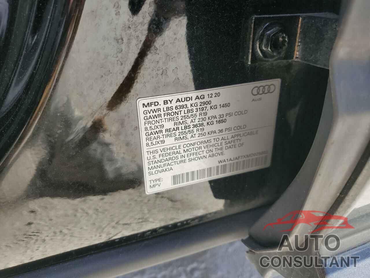 AUDI Q7 2021 - WA1AJAF7XMD025802