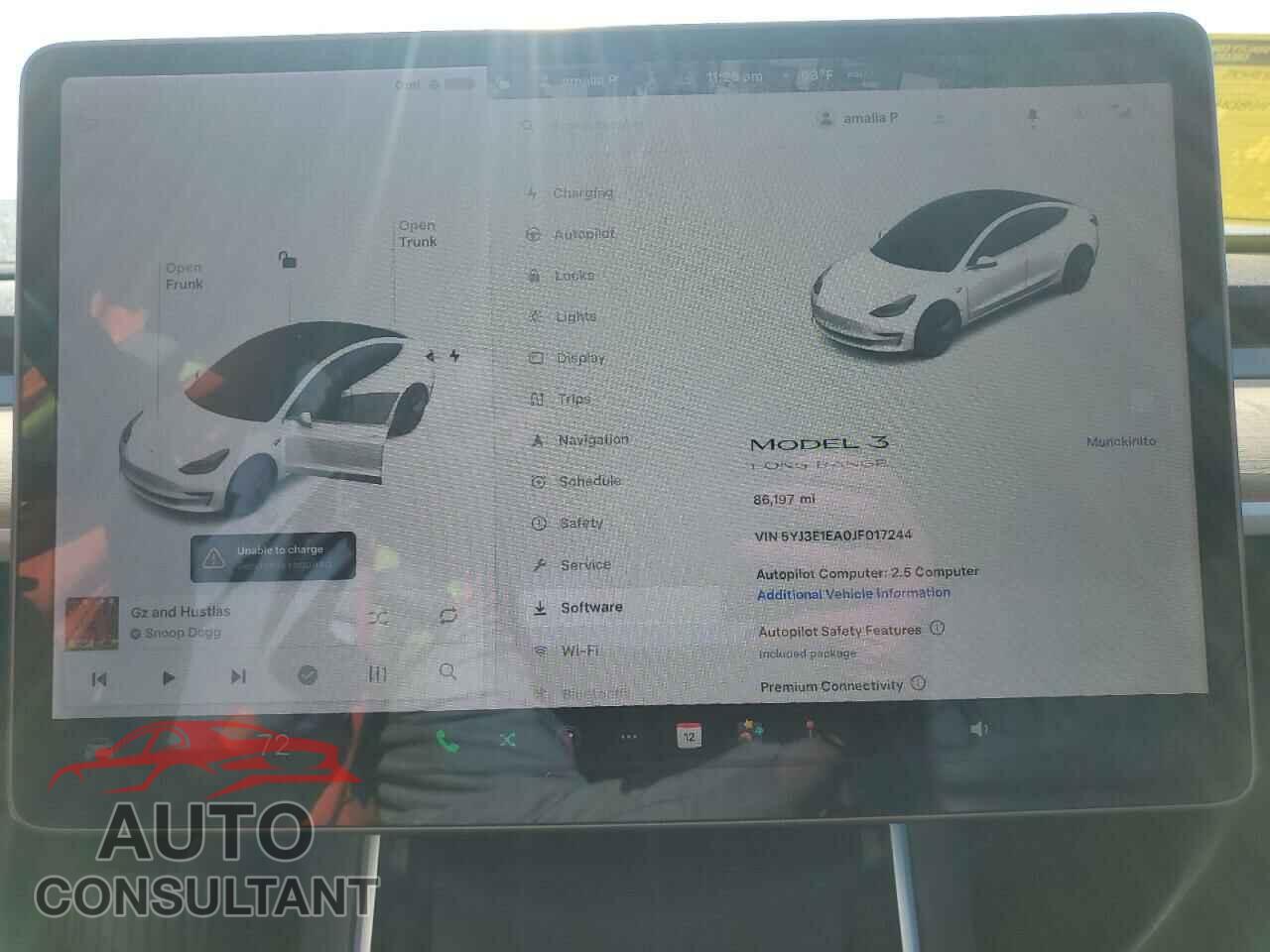 TESLA MODEL 3 2018 - 5YJ3E1EA0JF017244