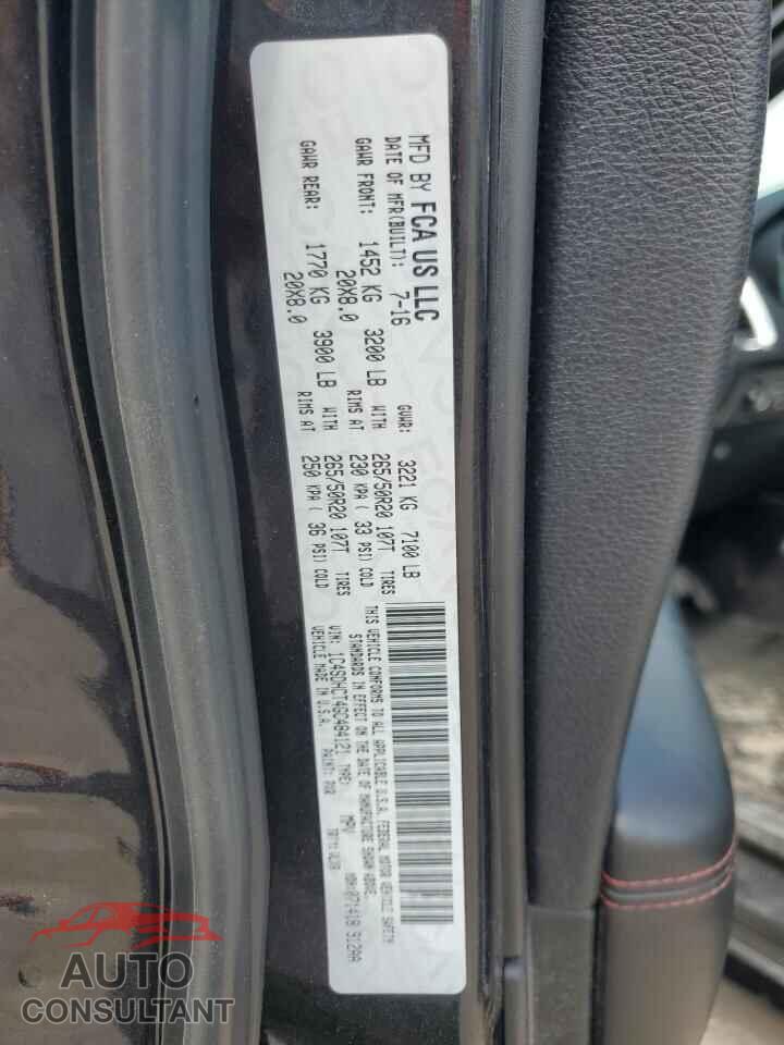 DODGE DURANGO 2016 - 1C4SDHCT4GC484121