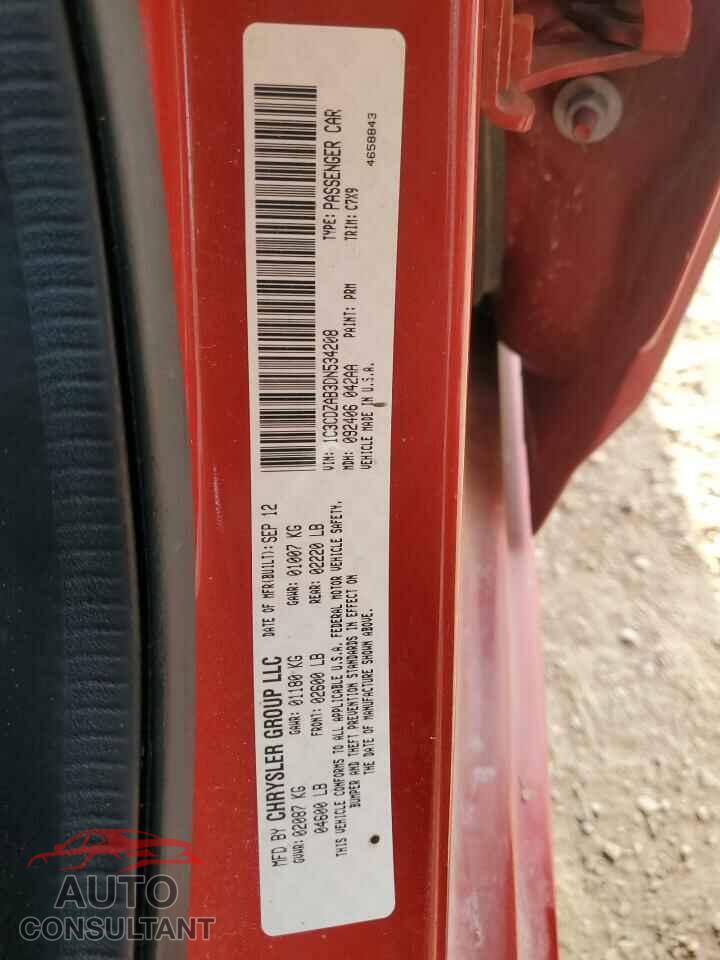 DODGE AVENGER 2013 - 1C3CDZAB3DN534208