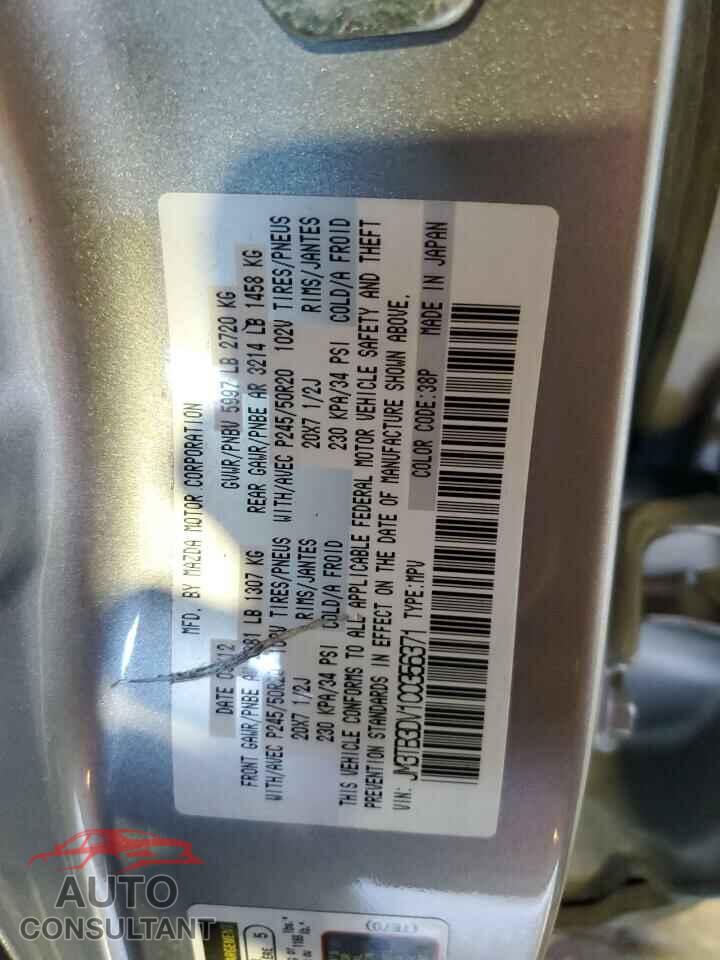 MAZDA CX-9 2012 - JM3TB3DV1C0356371
