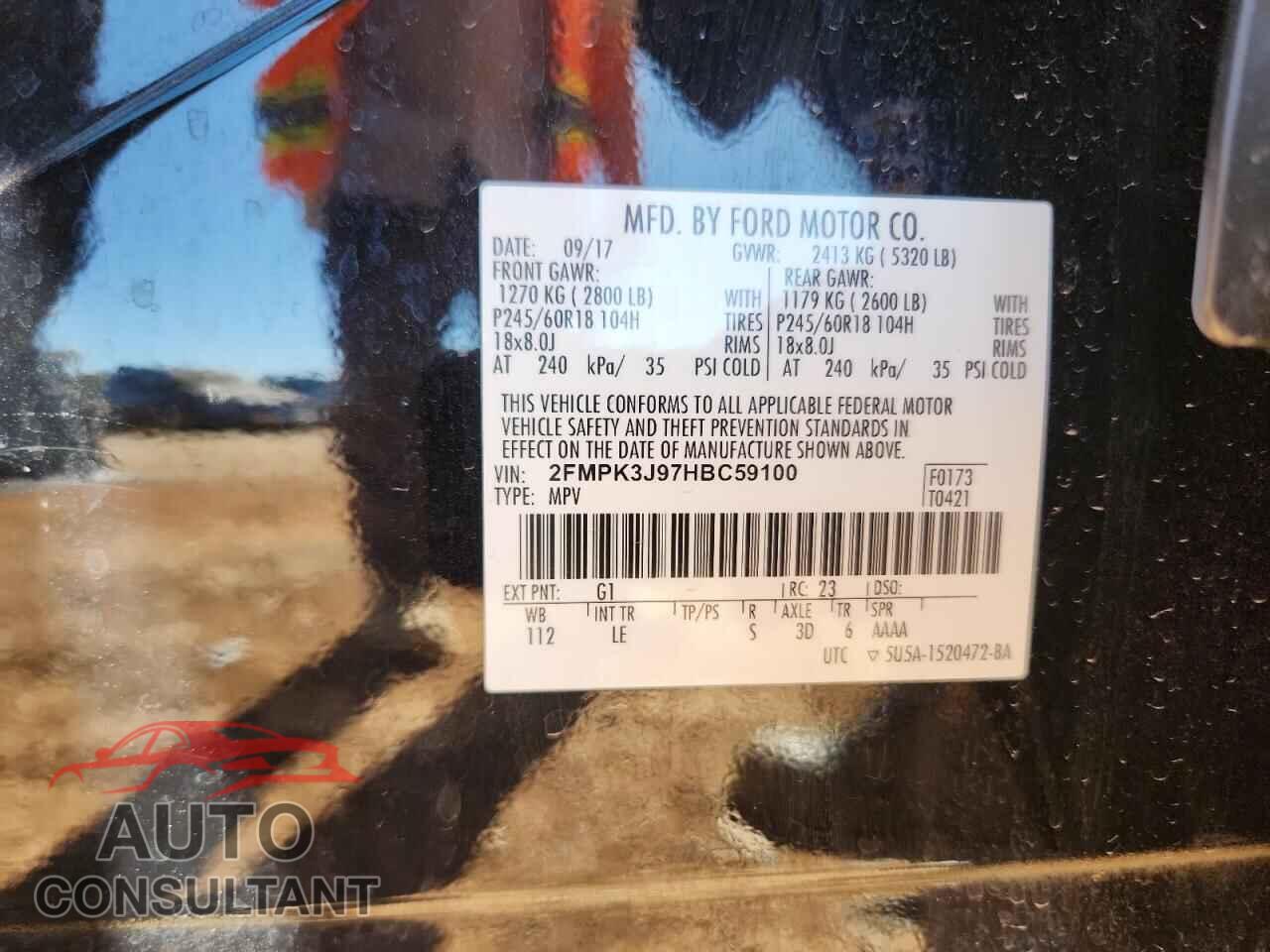 FORD EDGE 2017 - 2FMPK3J97HBC59100