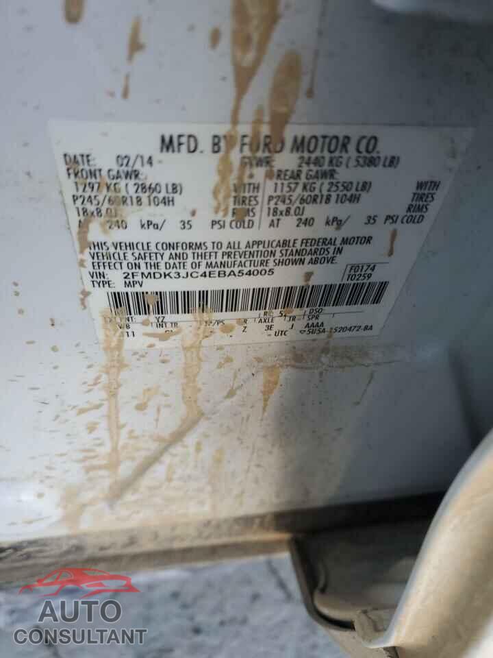 FORD EDGE 2014 - 2FMDK3JC4EBA54005