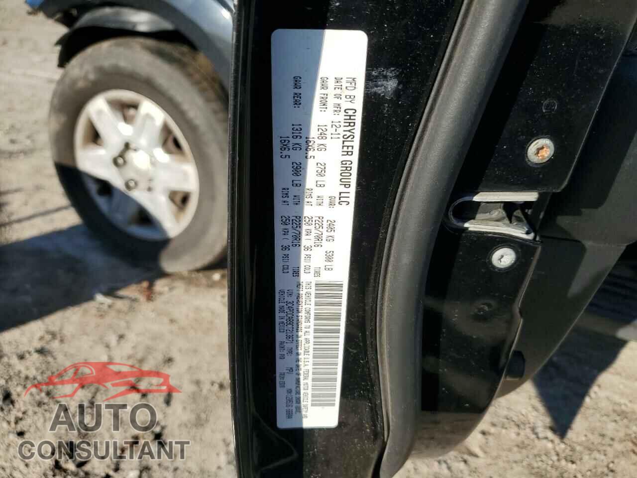 DODGE JOURNEY 2012 - 3C4PDCAB9CT213671