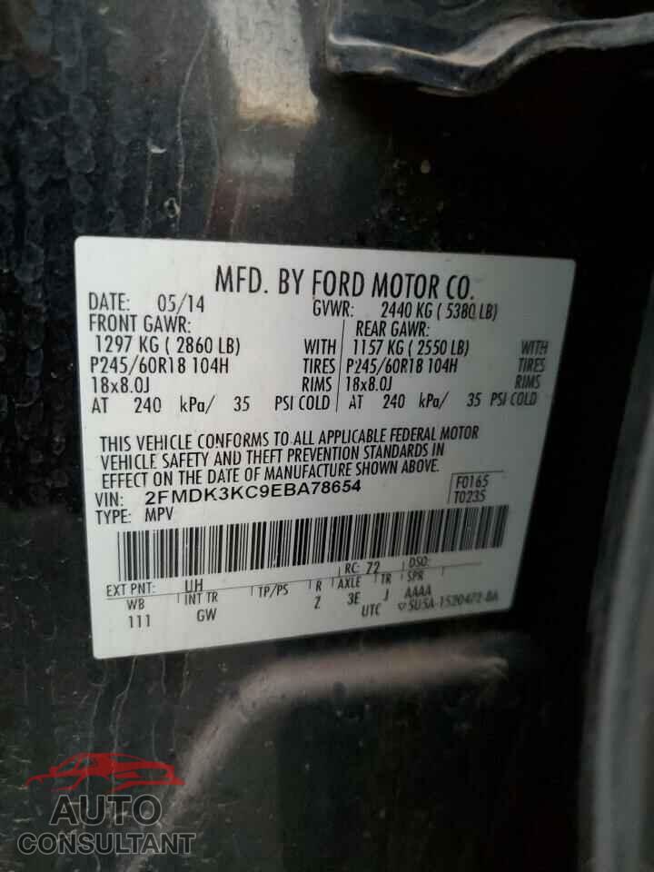 FORD EDGE 2014 - 2FMDK3KC9EBA78654