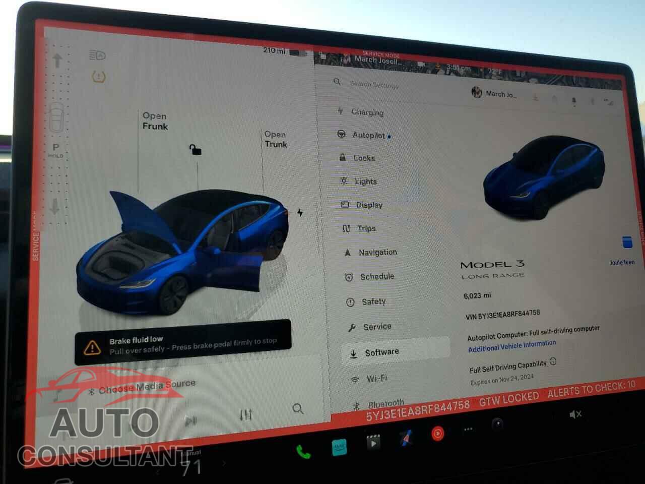 TESLA MODEL 3 2024 - 5YJ3E1EA8RF844758