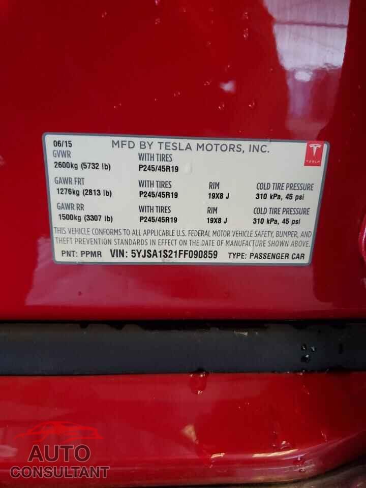 TESLA MODEL S 2015 - 5YJSA1S21FF090859
