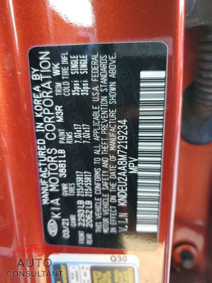 KIA SELTOS 2021 - KNDEU2AA8M7219234