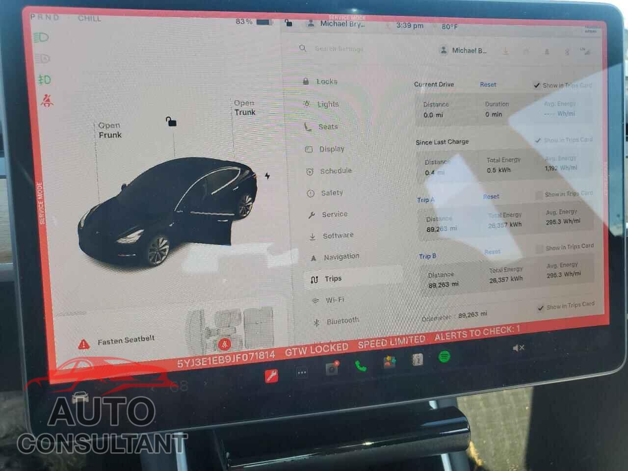 TESLA MODEL 3 2018 - 5YJ3E1EB9JF071814