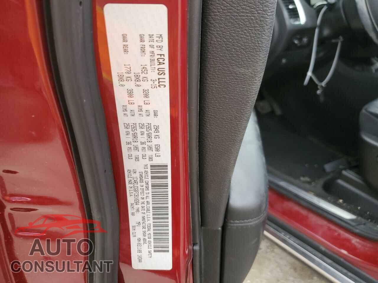 DODGE DURANGO 2015 - 1C4RDJDG6FC810264