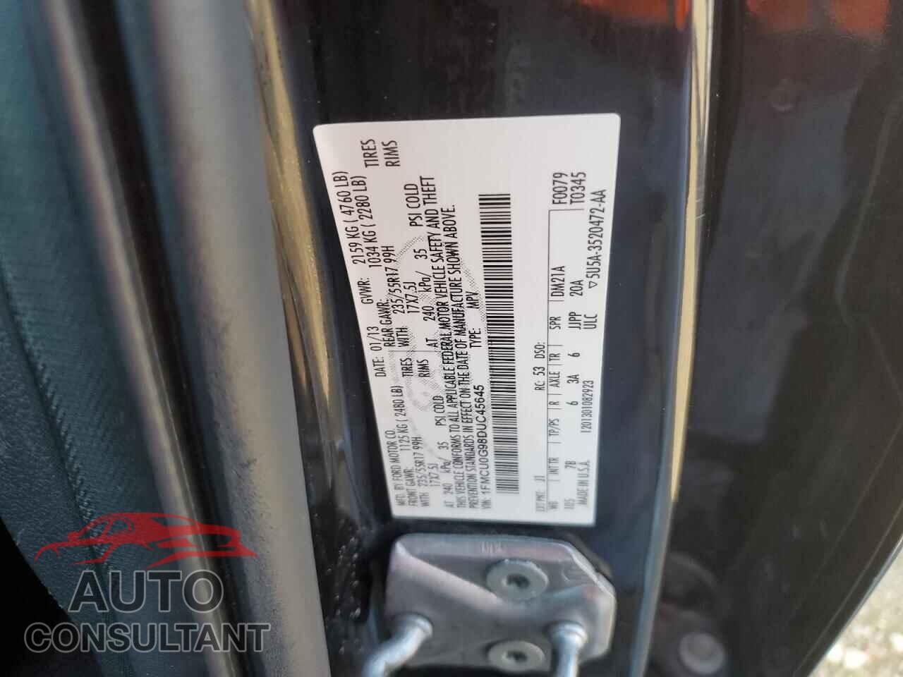 FORD ESCAPE 2013 - 1FMCU0G98DUC45645