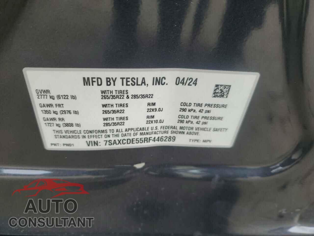 TESLA MODEL X 2024 - 7SAXCDE55RF446289