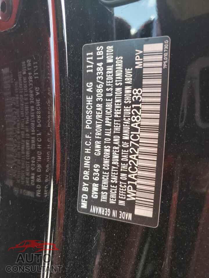 PORSCHE CAYENNE 2012 - WP1AC2A27CLA82138