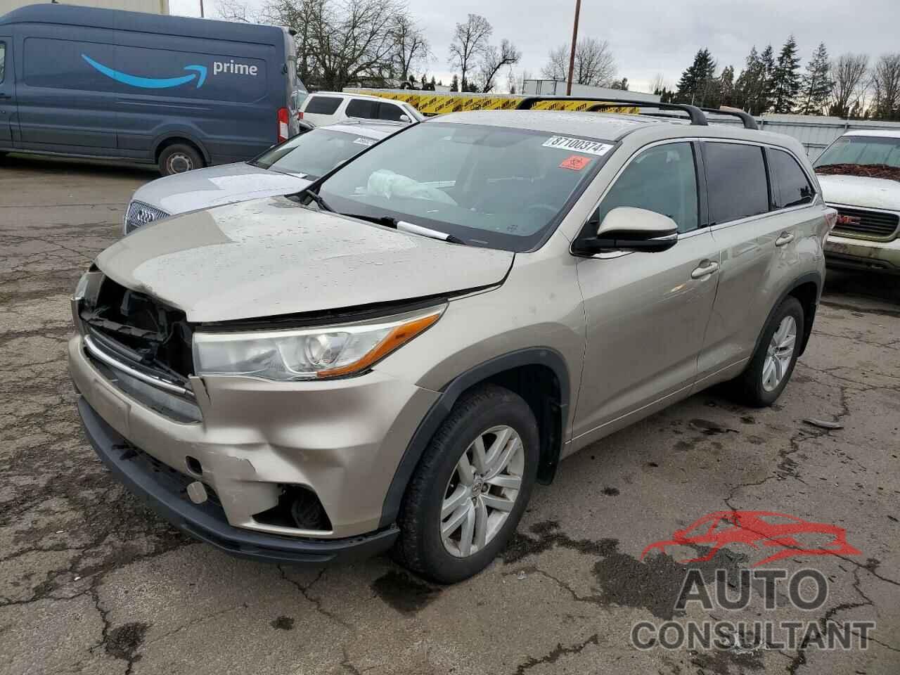 TOYOTA HIGHLANDER 2015 - 5TDBKRFH8FS202336