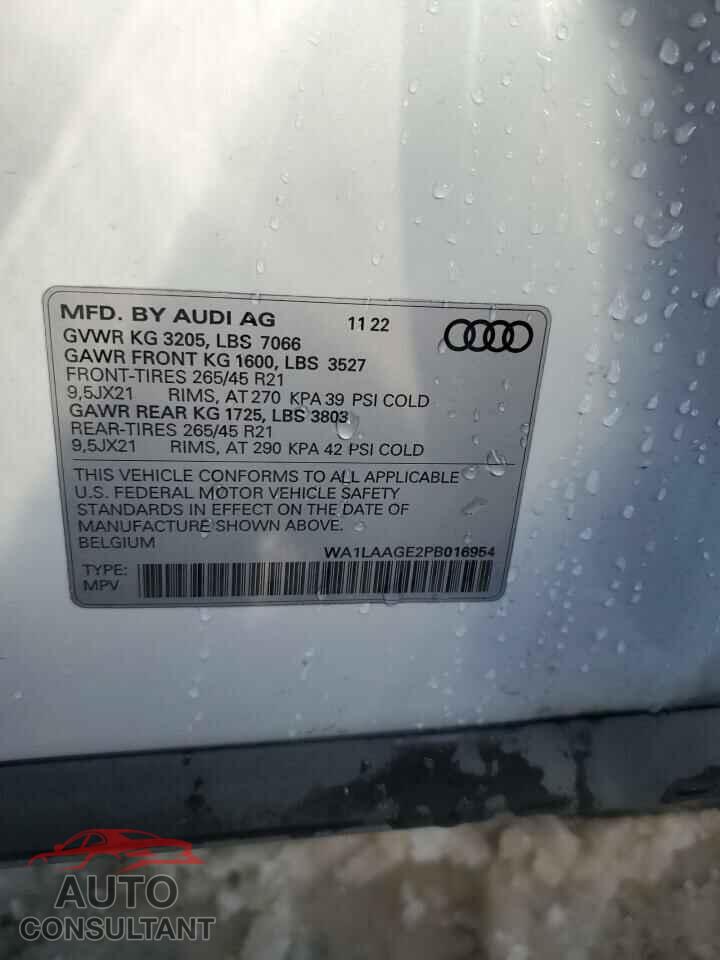 AUDI E-TRON 2023 - WA1LAAGE2PB016954