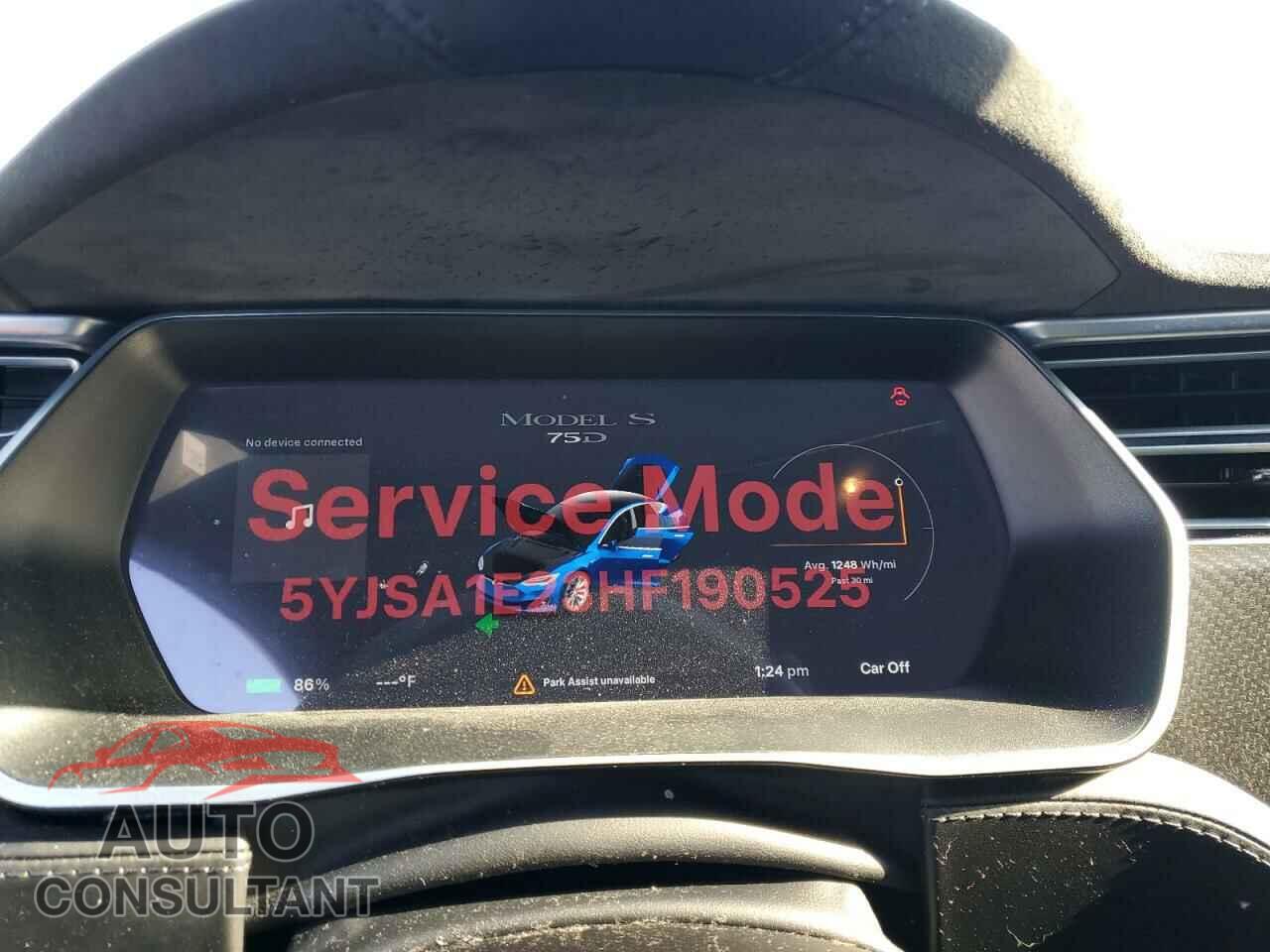 TESLA MODEL S 2017 - 5YJSA1E23HF190525