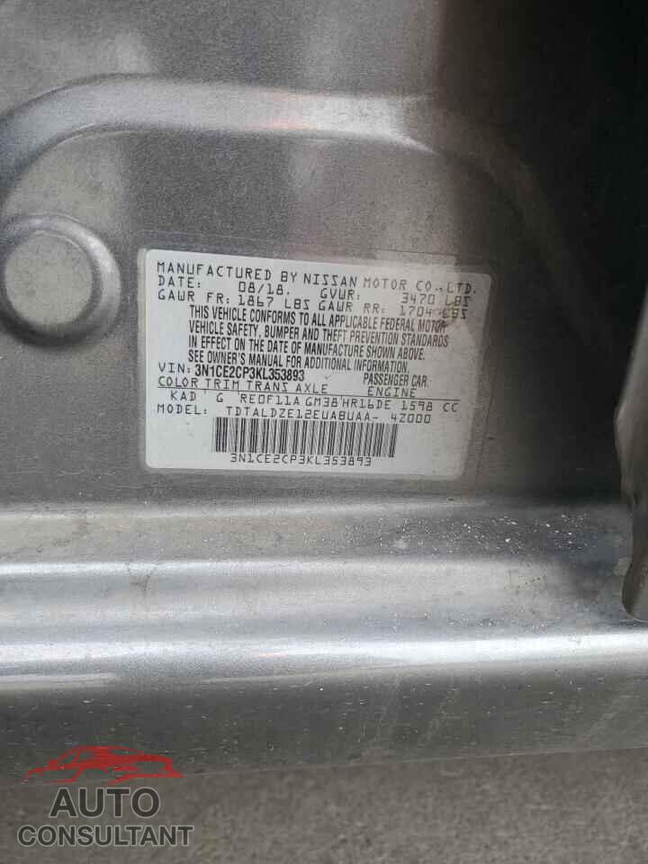 NISSAN VERSA 2019 - 3N1CE2CP3KL353893