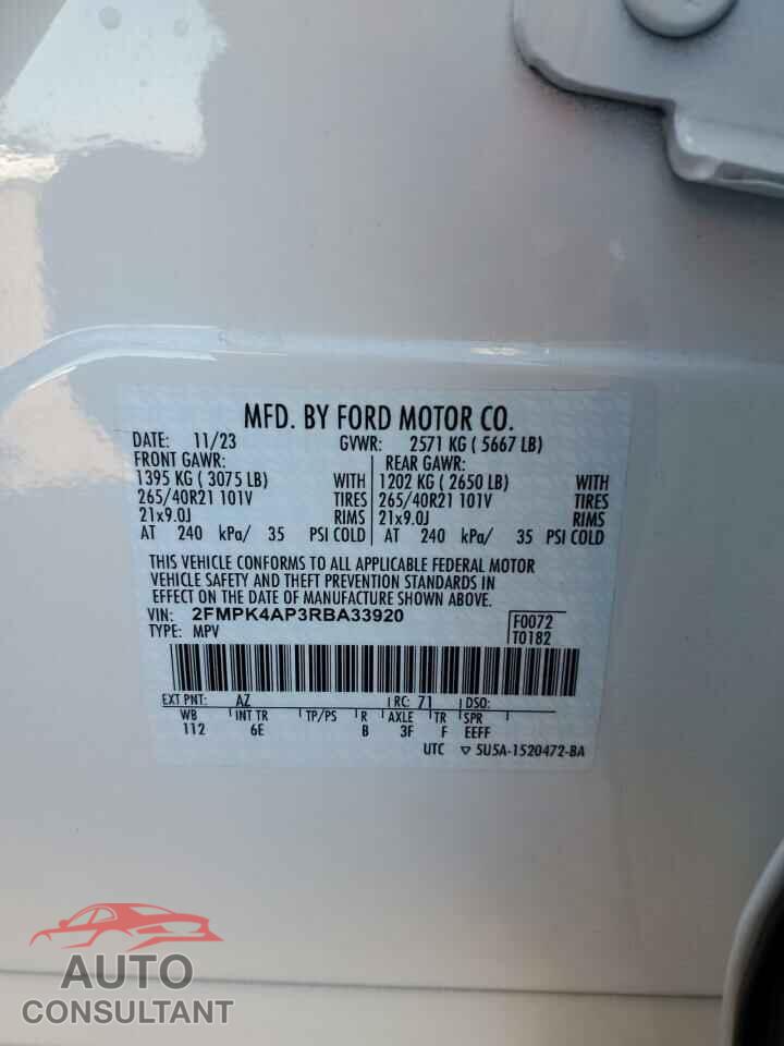 FORD EDGE 2024 - 2FMPK4AP3RBA33920