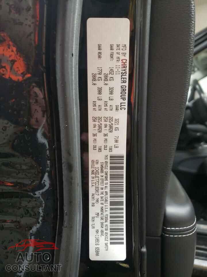 DODGE DURANGO 2012 - 1C4SDJET7CC183017
