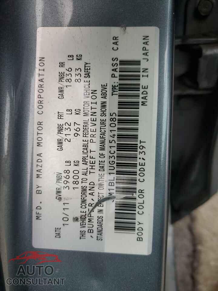MAZDA 3 2012 - JM1BL1UG3C1541085