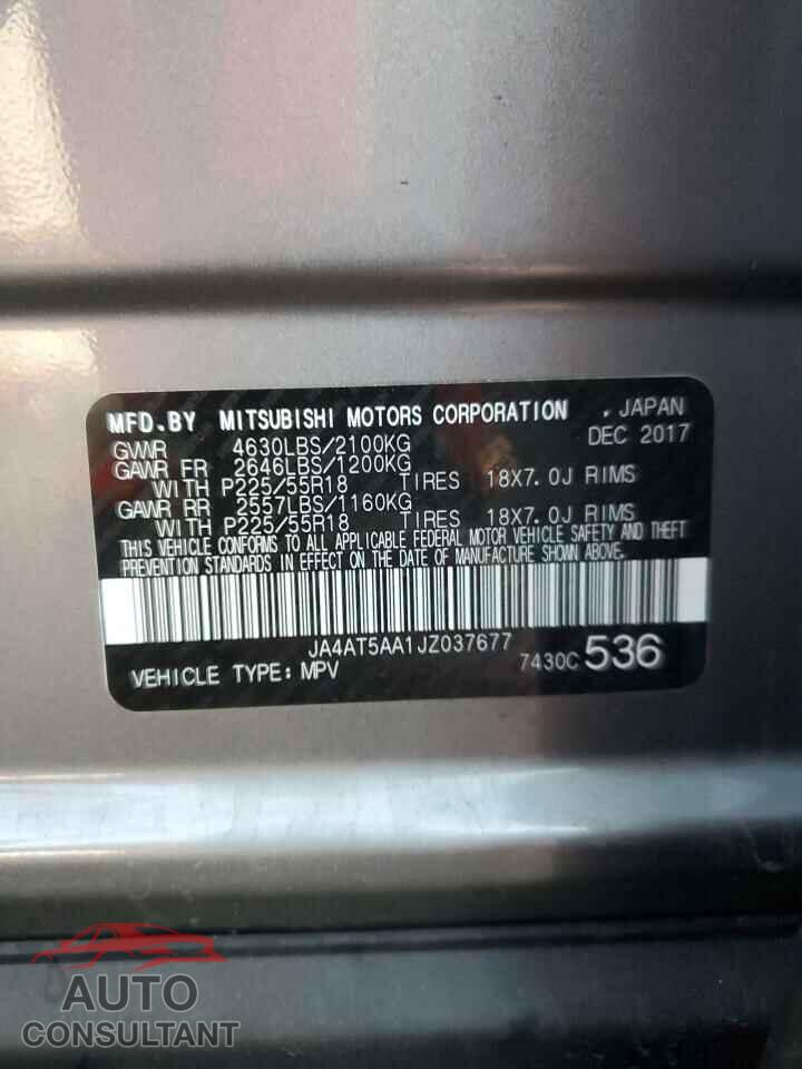 MITSUBISHI ECLIPSE 2018 - JA4AT5AA1JZ037677