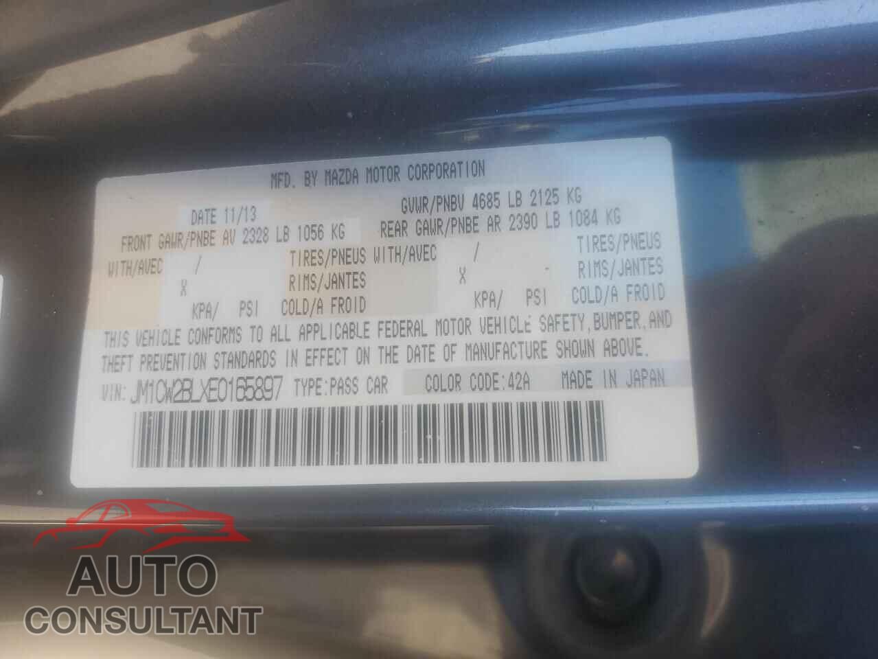 MAZDA 5 2014 - JM1CW2BLXE0165897