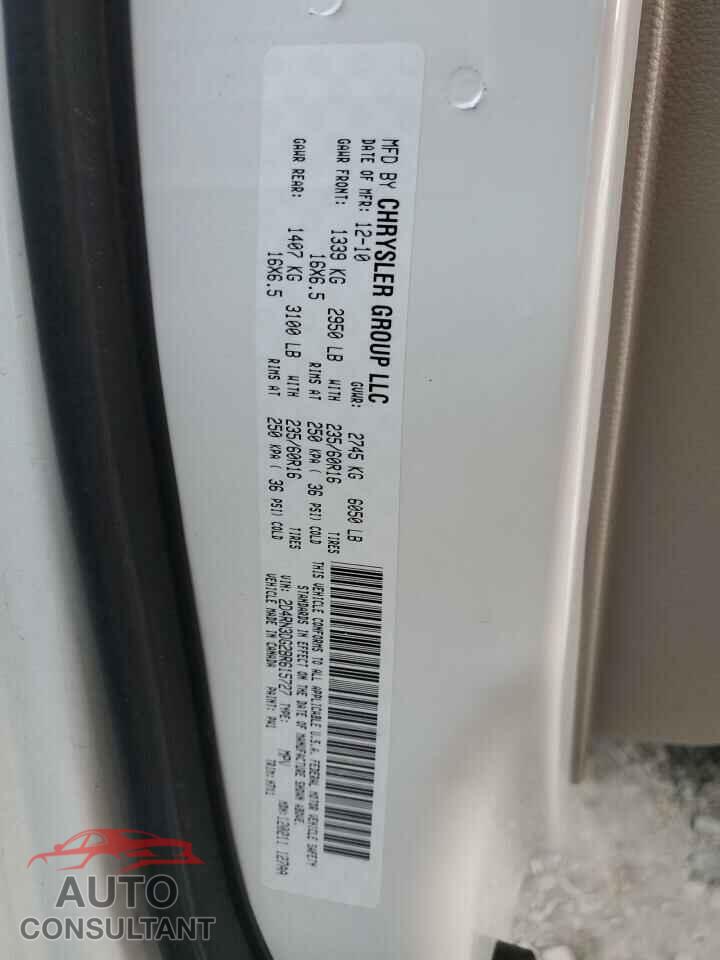DODGE CARAVAN 2011 - 2D4RN3DG2BR615727
