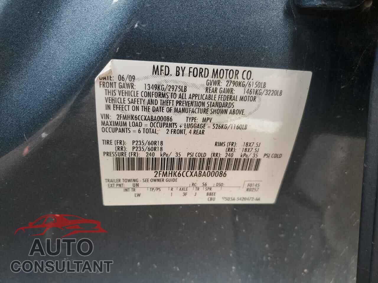 FORD FLEX 2010 - 2FMHK6CCXABA00086