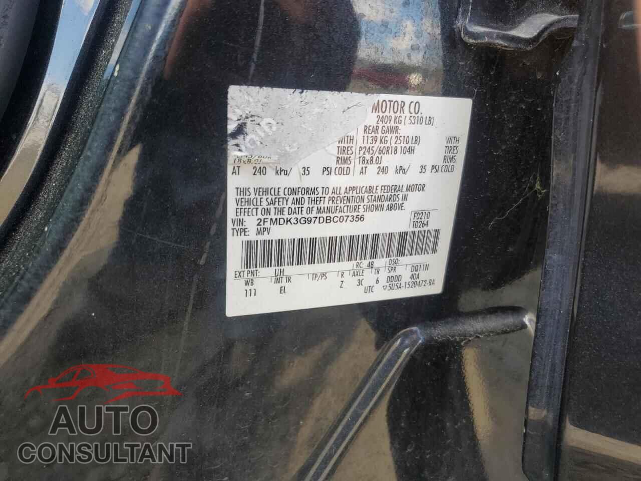 FORD EDGE 2013 - 2FMDK3G97DBC07356