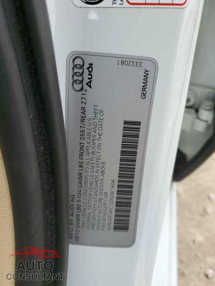 AUDI A6 2013 - WAUGFAFC1DN041604
