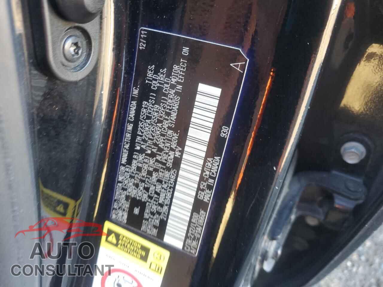 LEXUS RX350 2012 - 2T2BK1BA8CC134825