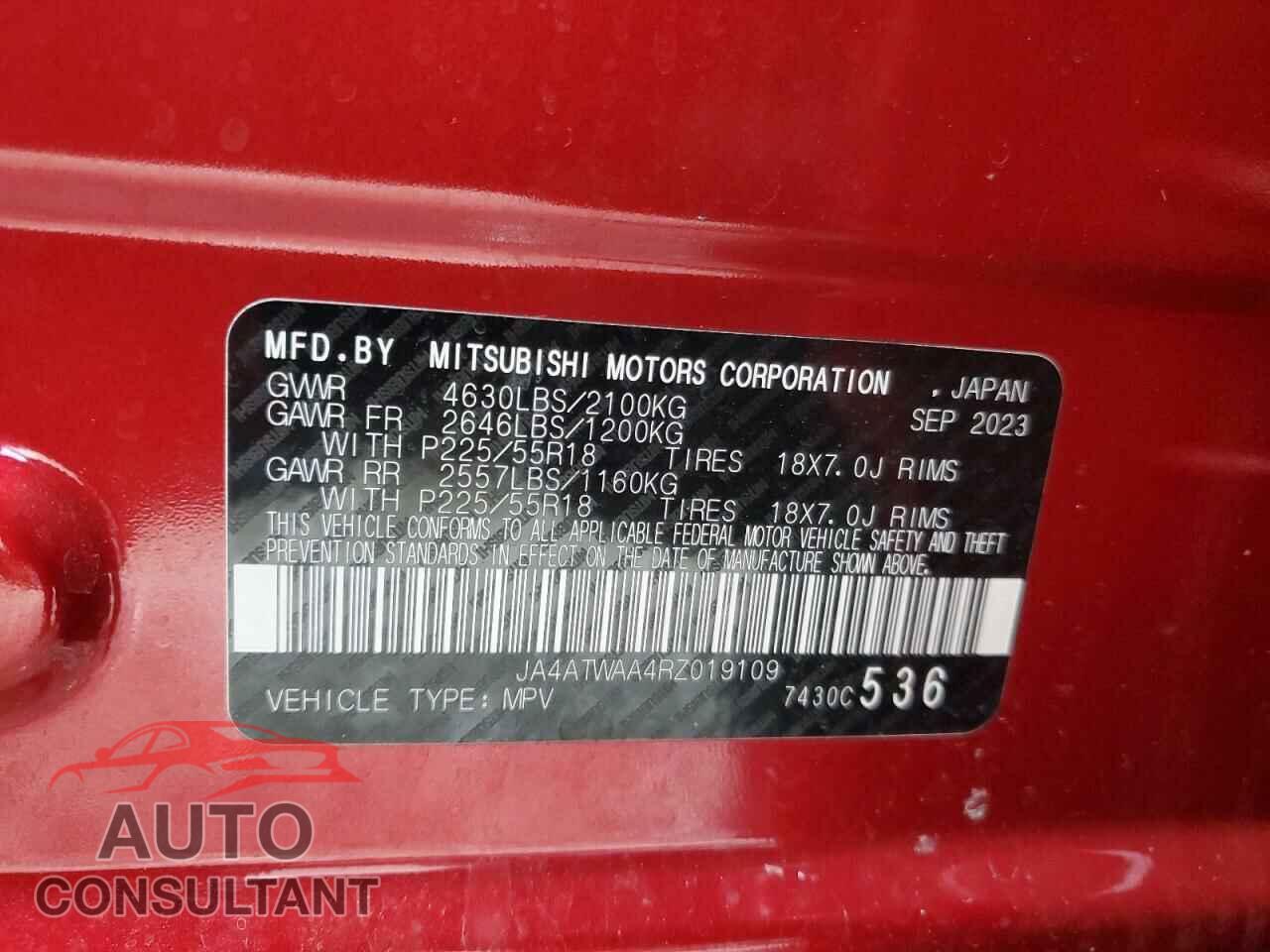 MITSUBISHI ECLIPSE 2024 - JA4ATWAA4RZ019109