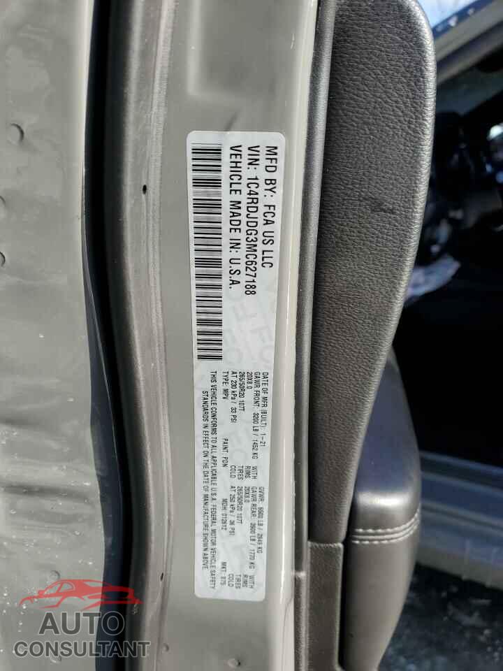 DODGE DURANGO 2021 - 1C4RDJDG3MC627188