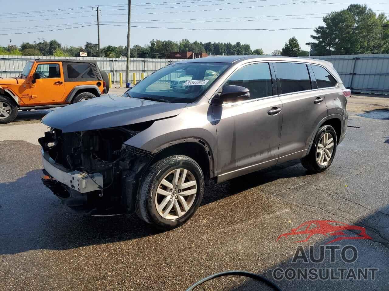 TOYOTA HIGHLANDER 2016 - 5TDZARFH5GS019236
