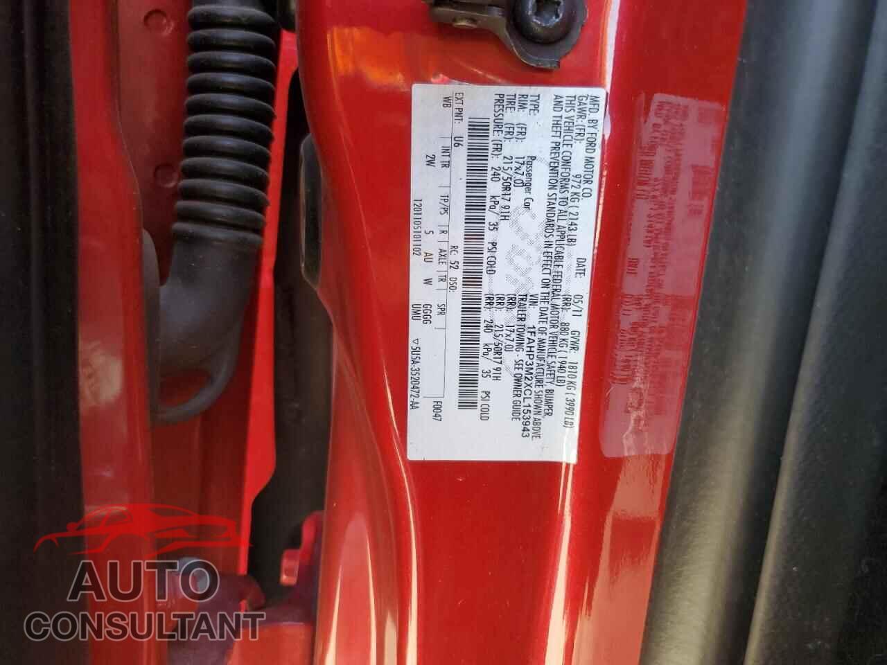 FORD FOCUS 2012 - 1FAHP3M2XCL153943
