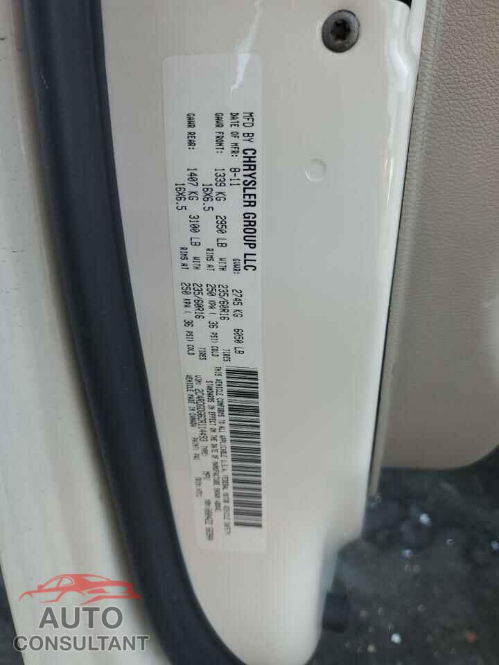 DODGE CARAVAN 2012 - 2C4RDGDG6CR114493