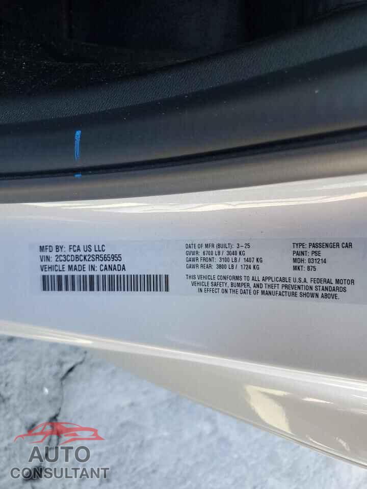 DODGE CHARGER DA 2025 - 2C3CDBCK2SR565955