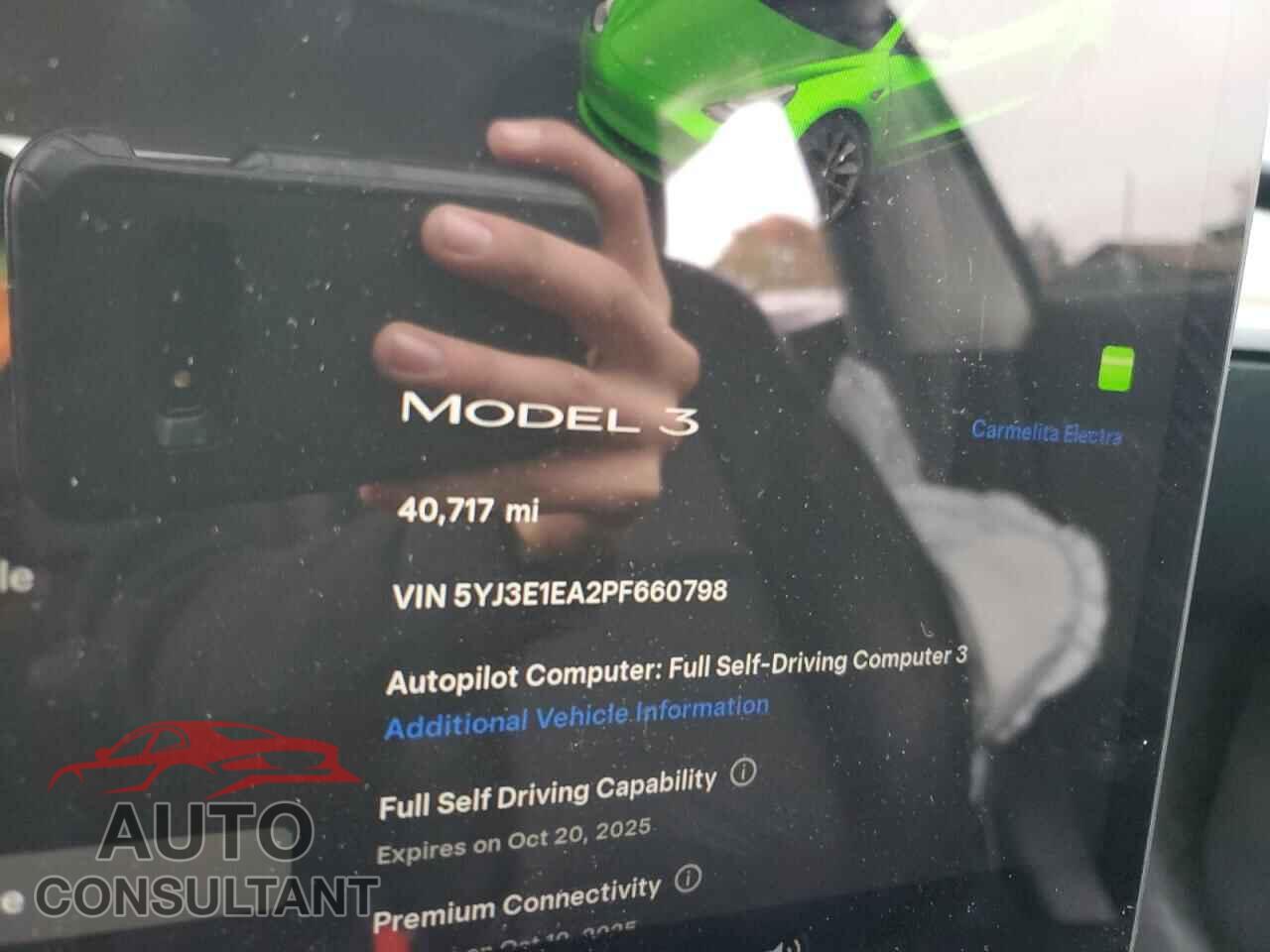 TESLA MODEL 3 2023 - 5YJ3E1EA2PF660798