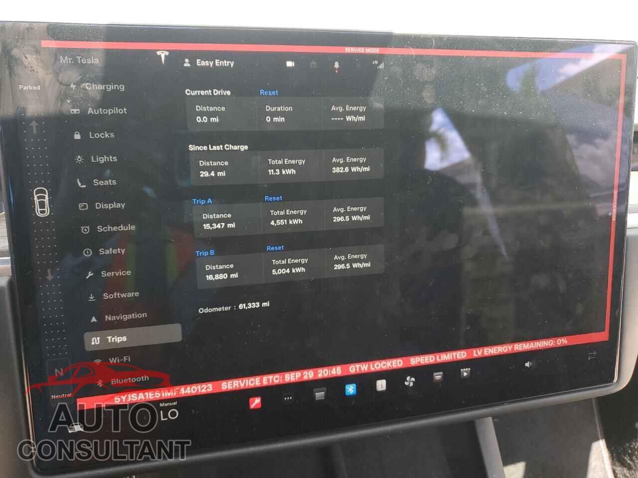 TESLA MODEL S 2021 - 5YJSA1E51MF440123