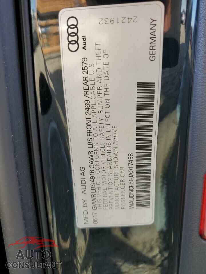 AUDI A5 2018 - WAUDNCF59JA017458