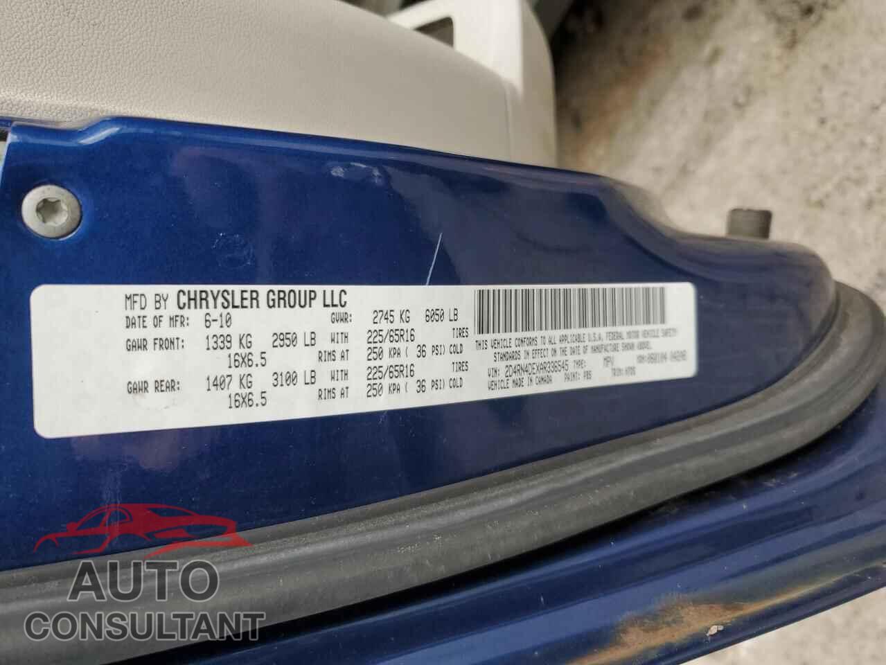DODGE CARAVAN 2010 - 2D4RN4DEXAR336545
