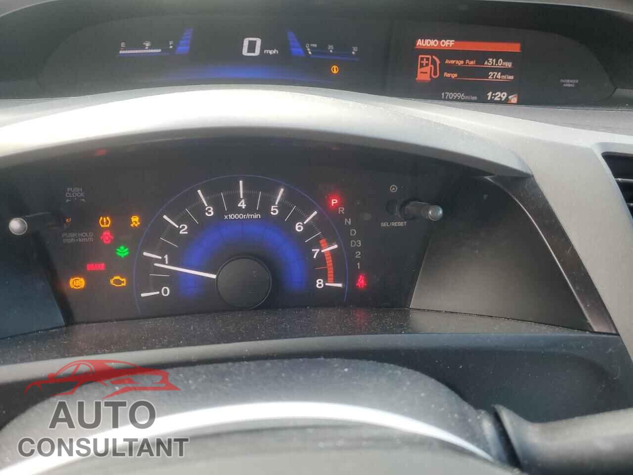 HONDA CIVIC 2012 - 19XFB2F56CE302990