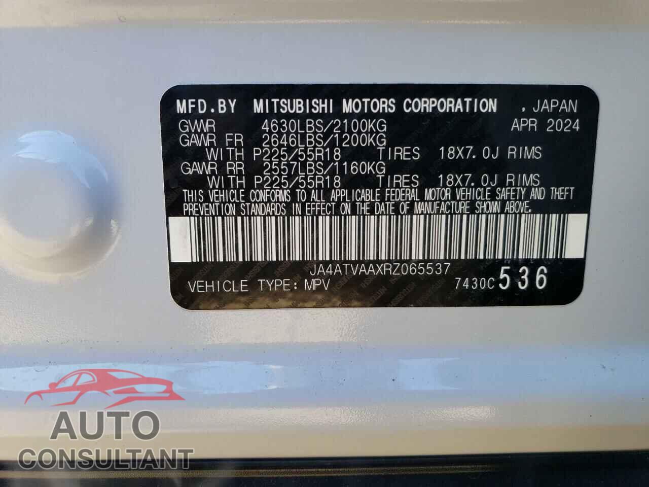 MITSUBISHI ECLIPSE 2024 - JA4ATVAAXRZ065537