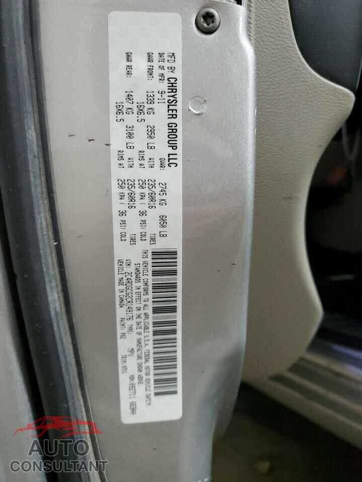 DODGE CARAVAN 2012 - 2C4RDGCG2CR149176