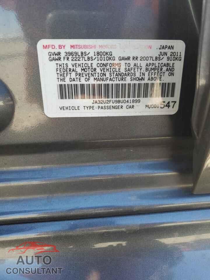 MITSUBISHI LANCER 2011 - JA32U2FU9BU041899