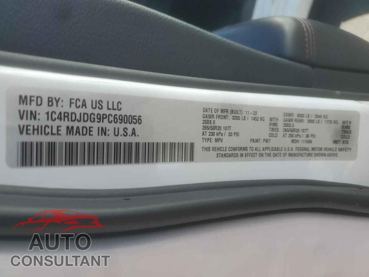 DODGE DURANGO 2023 - 1C4RDJDG9PC690056