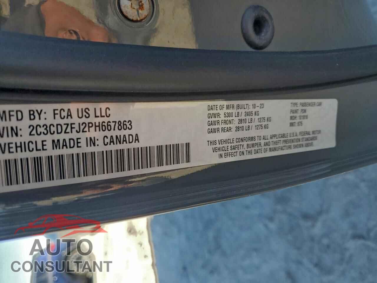 DODGE CHALLENGER 2023 - 2C3CDZFJ2PH667863