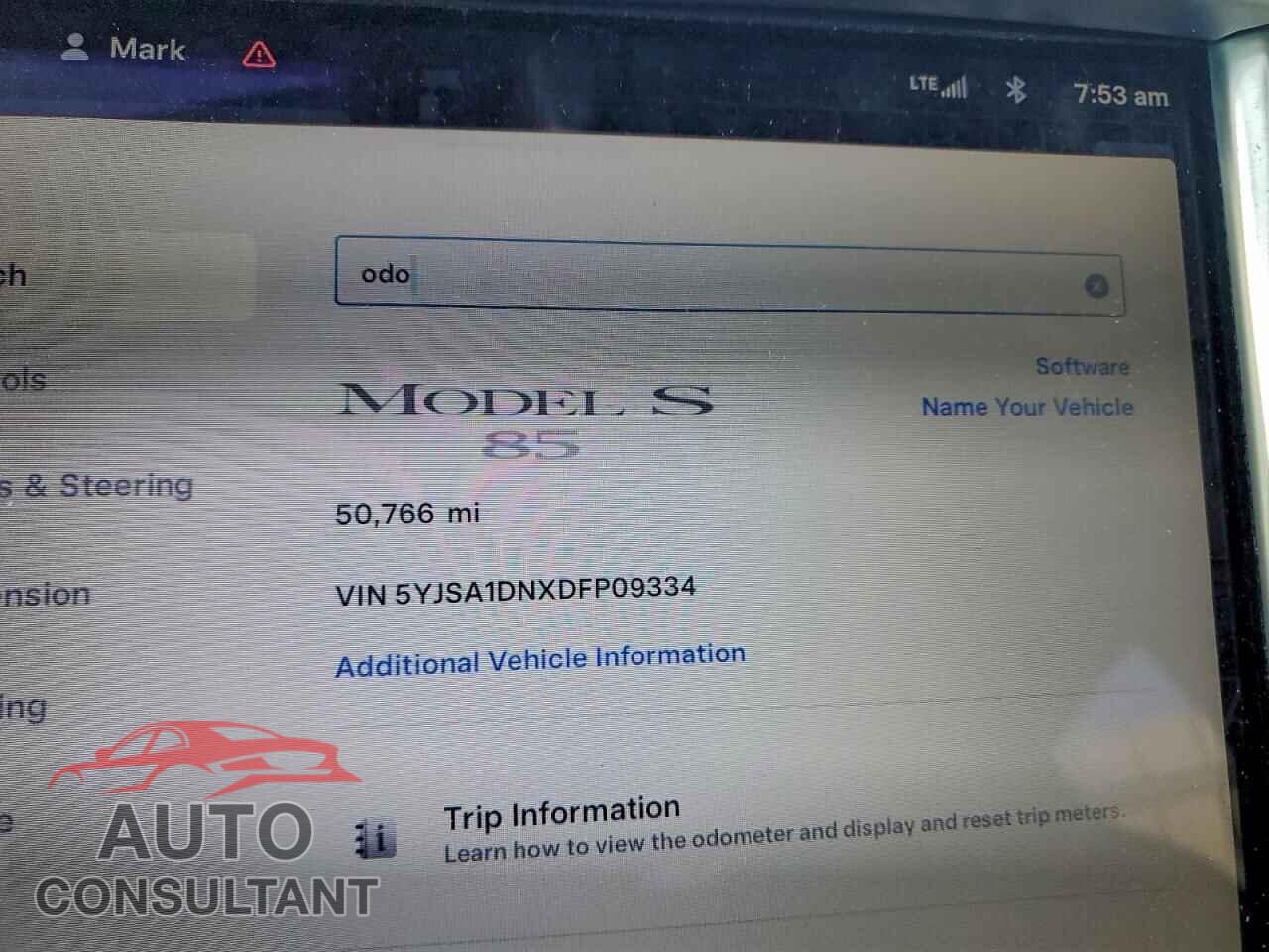 TESLA MODEL S 2013 - 5YJSA1DNXDFP09334